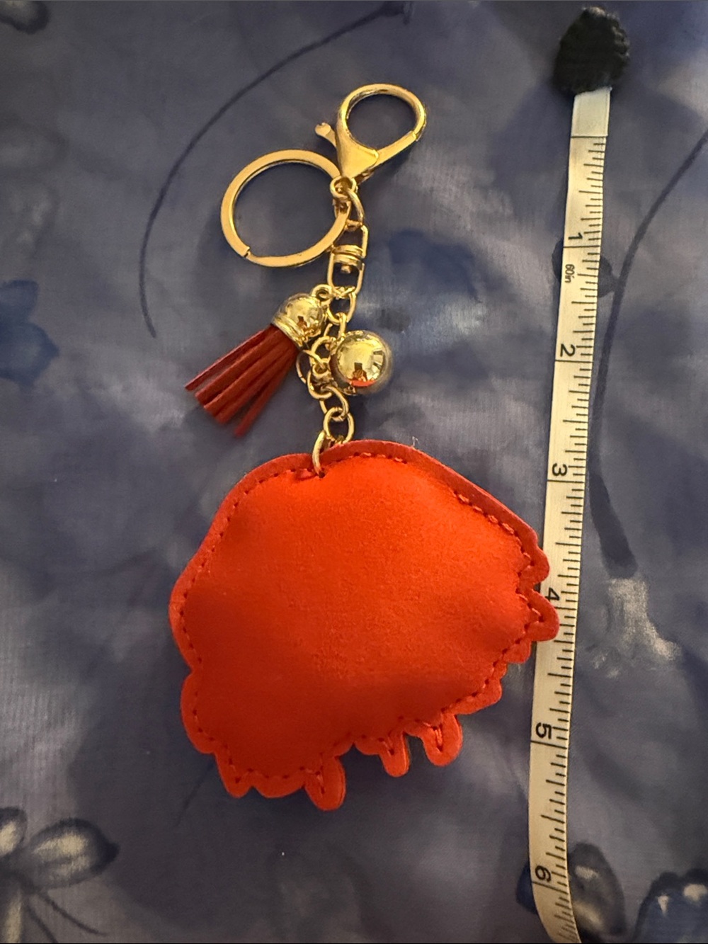 Red Lip Rhinestone Keychain Bag Charm - Picture 2 of 2